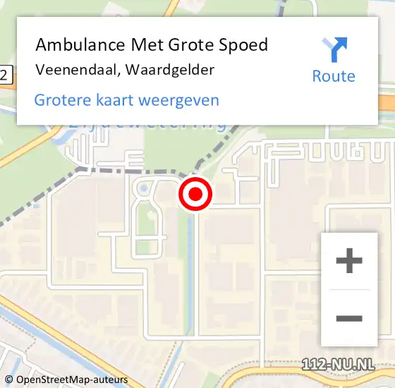 Locatie op kaart van de 112 melding: Ambulance Met Grote Spoed Naar Veenendaal, Waardgelder op 28 april 2015 19:00