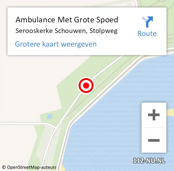 Locatie op kaart van de 112 melding: Ambulance Met Grote Spoed Naar Serooskerke Schouwen, Stolpweg op 29 april 2015 01:17