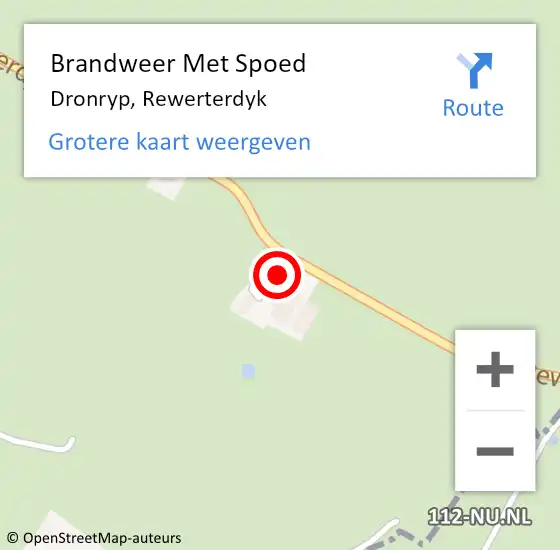 Locatie op kaart van de 112 melding: Brandweer Met Spoed Naar Dronryp, Rewerterdyk op 29 april 2015 14:19