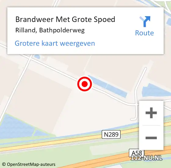 Locatie op kaart van de 112 melding: Brandweer Met Grote Spoed Naar Rilland, Bathpolderweg op 30 april 2015 00:02