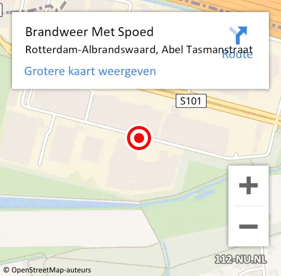 Locatie op kaart van de 112 melding: Brandweer Met Spoed Naar Rotterdam-Albrandswaard, Abel Tasmanstraat op 30 april 2015 13:06