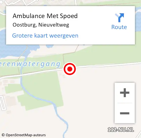 Locatie op kaart van de 112 melding: Ambulance Met Spoed Naar Oostburg, Nieuveltweg op 30 april 2015 20:43