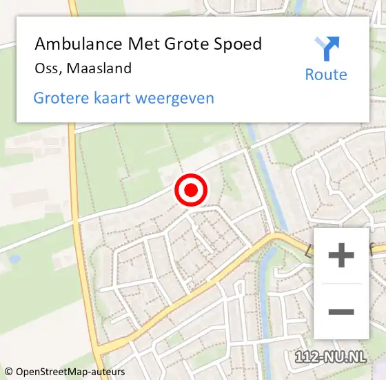 Locatie op kaart van de 112 melding: Ambulance Met Grote Spoed Naar Oss, Maasland op 12 september 2013 01:54