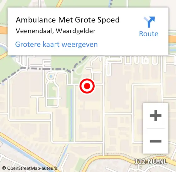 Locatie op kaart van de 112 melding: Ambulance Met Grote Spoed Naar Veenendaal, Waardgelder op 1 mei 2015 19:26