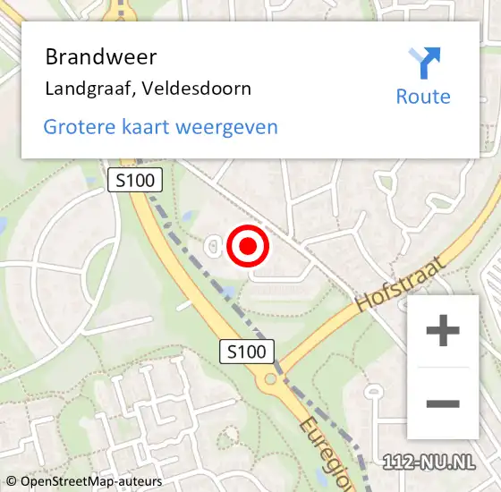 Locatie op kaart van de 112 melding: Brandweer Landgraaf, Veldesdoorn op 2 mei 2015 02:32