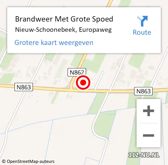 Locatie op kaart van de 112 melding: Brandweer Met Grote Spoed Naar Nieuw-Schoonebeek, Europaweg op 2 mei 2015 13:34