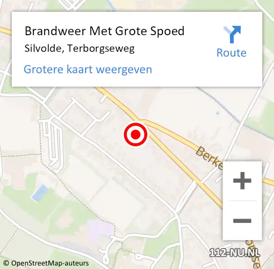 Locatie op kaart van de 112 melding: Brandweer Met Grote Spoed Naar Silvolde, Terborgseweg op 2 mei 2015 20:43