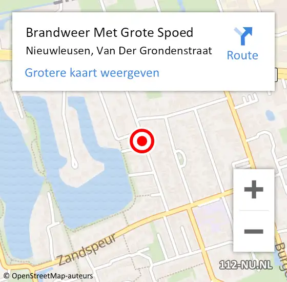 Locatie op kaart van de 112 melding: Brandweer Met Grote Spoed Naar Nieuwleusen, Van Der Grondenstraat op 4 mei 2015 09:20