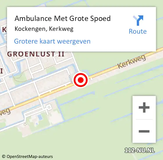 Locatie op kaart van de 112 melding: Ambulance Met Grote Spoed Naar Kockengen, Kerkweg op 4 mei 2015 10:52