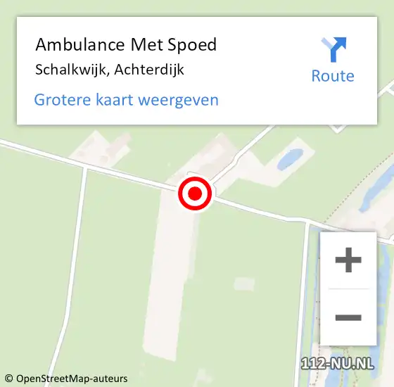 Locatie op kaart van de 112 melding: Ambulance Met Spoed Naar Schalkwijk, Achterdijk op 5 mei 2015 10:39