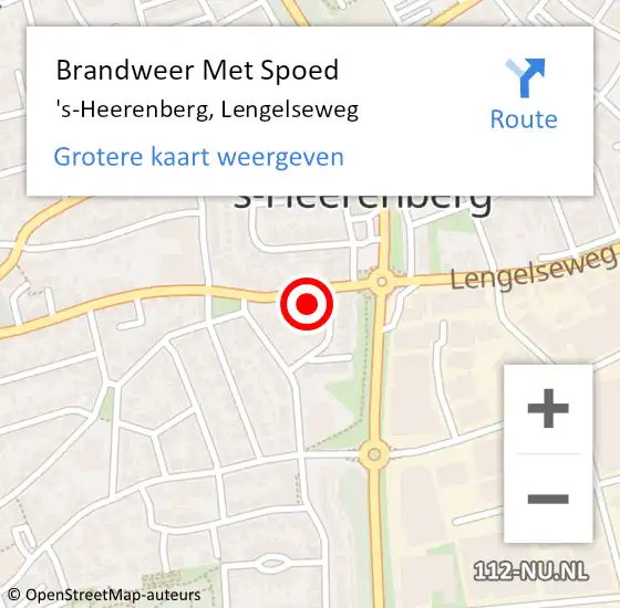 Locatie op kaart van de 112 melding: Brandweer Met Spoed Naar 's-Heerenberg, Lengelseweg op 5 mei 2015 14:59