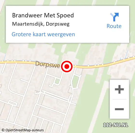 Locatie op kaart van de 112 melding: Brandweer Met Spoed Naar Maartensdijk, Dorpsweg op 5 mei 2015 15:26