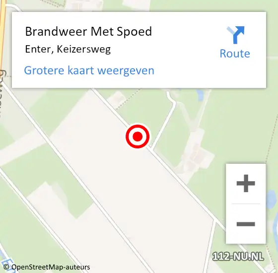 Locatie op kaart van de 112 melding: Brandweer Met Spoed Naar Enter, Keizersweg op 5 mei 2015 17:11