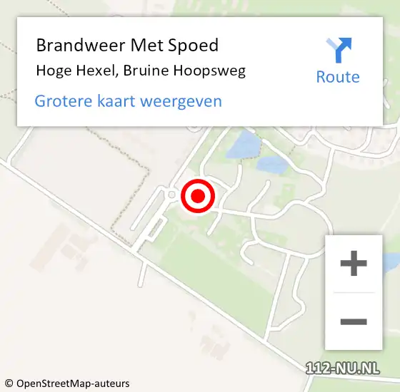 Locatie op kaart van de 112 melding: Brandweer Met Spoed Naar Hoge Hexel, Bruine Hoopsweg op 5 mei 2015 17:38