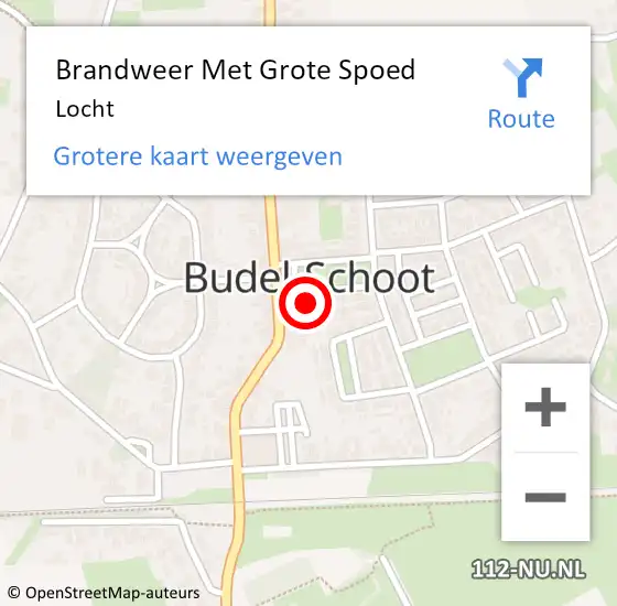 Locatie op kaart van de 112 melding: Brandweer Met Grote Spoed Naar Locht op 6 mei 2015 01:50