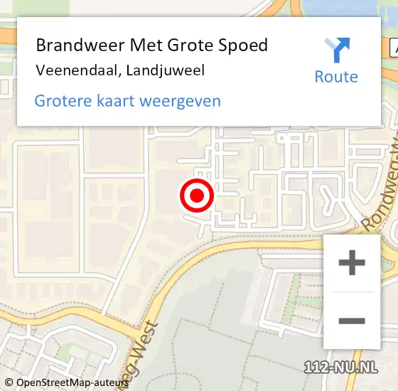 Locatie op kaart van de 112 melding: Brandweer Met Grote Spoed Naar Veenendaal, Landjuweel op 6 mei 2015 09:15