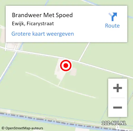 Locatie op kaart van de 112 melding: Brandweer Met Spoed Naar Ewijk, Ficarystraat op 6 mei 2015 18:12