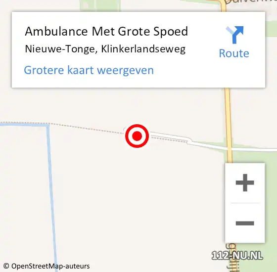 Locatie op kaart van de 112 melding: Ambulance Met Grote Spoed Naar Nieuwe-Tonge, Klinkerlandseweg op 6 mei 2015 21:49