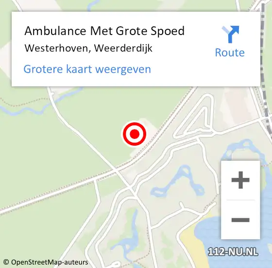 Locatie op kaart van de 112 melding: Ambulance Met Grote Spoed Naar Westerhoven, Weerderdijk op 7 mei 2015 13:31