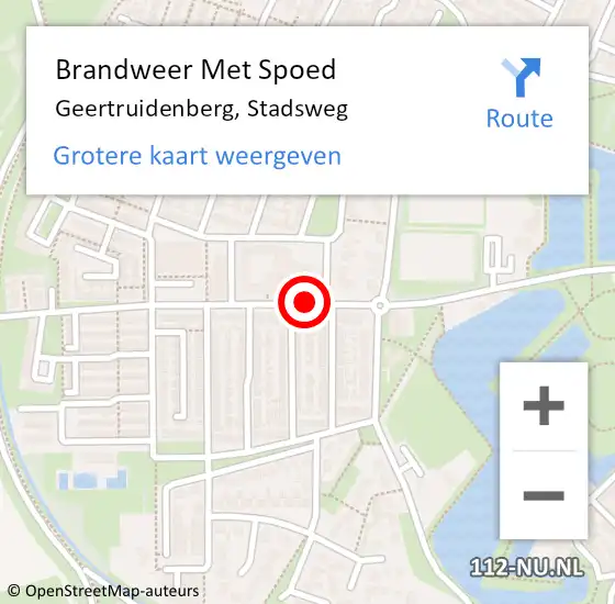 Locatie op kaart van de 112 melding: Brandweer Met Spoed Naar Geertruidenberg, Stadsweg op 7 mei 2015 15:02