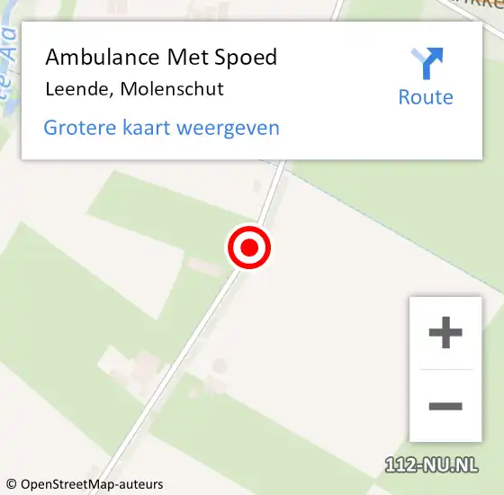 Locatie op kaart van de 112 melding: Ambulance Met Spoed Naar Leende, Molenschut op 8 mei 2015 08:29