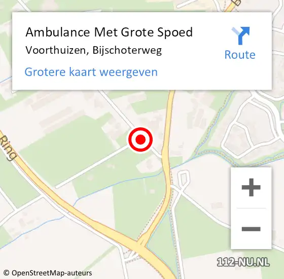 Locatie op kaart van de 112 melding: Ambulance Met Grote Spoed Naar Voorthuizen, Bijschoterweg op 8 mei 2015 11:25