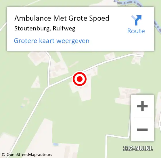 Locatie op kaart van de 112 melding: Ambulance Met Grote Spoed Naar Stoutenburg, Ruifweg op 8 mei 2015 13:07