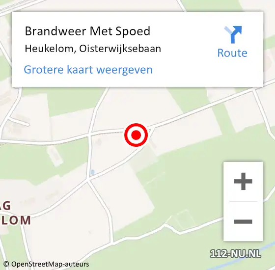 Locatie op kaart van de 112 melding: Brandweer Met Spoed Naar Heukelom, Oisterwijksebaan op 8 mei 2015 17:18