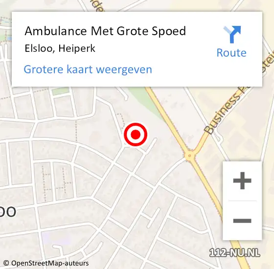 Locatie op kaart van de 112 melding: Ambulance Met Grote Spoed Naar Elsloo, Heiperk op 7 november 2013 09:26