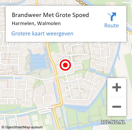 Locatie op kaart van de 112 melding: Brandweer Met Grote Spoed Naar Harmelen, Walmolen op 9 mei 2015 19:08