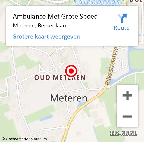 Locatie op kaart van de 112 melding: Ambulance Met Grote Spoed Naar Meteren, Berkenlaan op 9 mei 2015 23:54