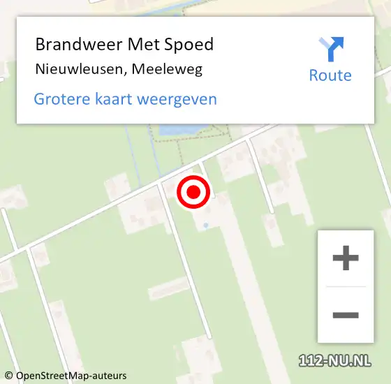 Locatie op kaart van de 112 melding: Brandweer Met Spoed Naar Nieuwleusen, Meeleweg op 10 mei 2015 10:26