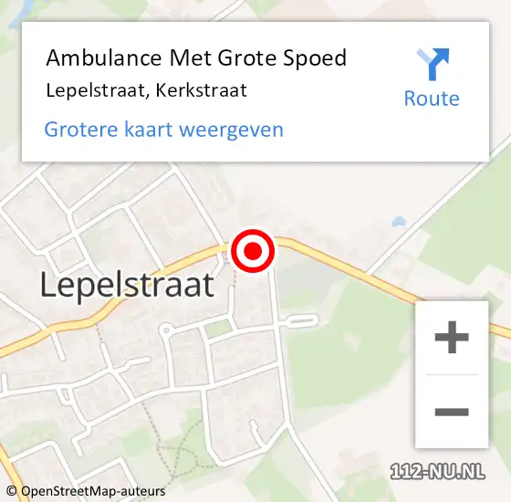 Locatie op kaart van de 112 melding: Ambulance Met Grote Spoed Naar Lepelstraat, Kerkstraat op 10 mei 2015 17:53