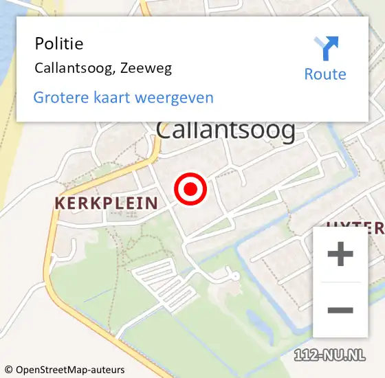 Locatie op kaart van de 112 melding: Politie Callantsoog, Zeeweg op 11 mei 2015 12:31