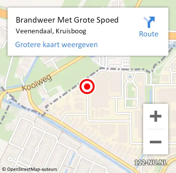 Locatie op kaart van de 112 melding: Brandweer Met Grote Spoed Naar Veenendaal, Kruisboog op 12 mei 2015 04:15