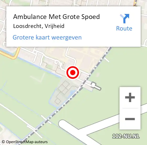 Locatie op kaart van de 112 melding: Ambulance Met Grote Spoed Naar Loosdrecht, Vrijheid op 12 mei 2015 16:12