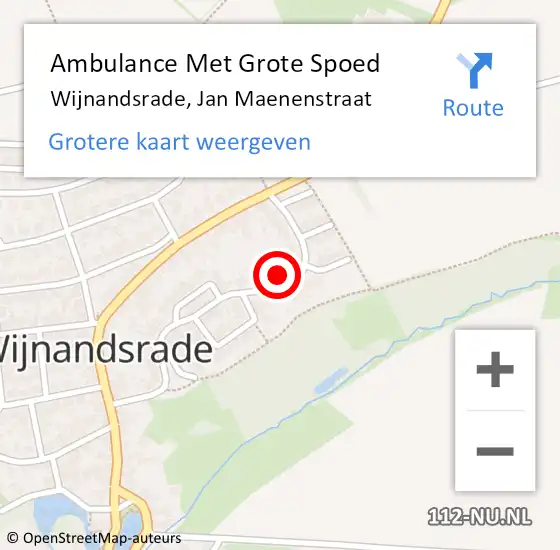 Locatie op kaart van de 112 melding: Ambulance Met Grote Spoed Naar Wijnandsrade, Jan Maenenstraat op 7 november 2013 15:28