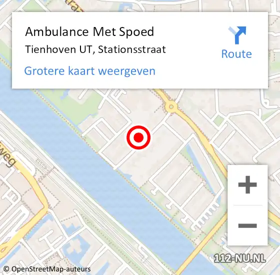 Locatie op kaart van de 112 melding: Ambulance Met Spoed Naar Tienhoven UT, Stationsstraat op 13 mei 2015 16:02