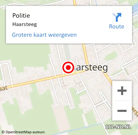 Locatie op kaart van de 112 melding: Politie Haarsteeg op 13 mei 2015 18:56