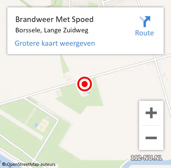 Locatie op kaart van de 112 melding: Brandweer Met Spoed Naar Borssele, Lange Zuidweg op 7 november 2013 16:59