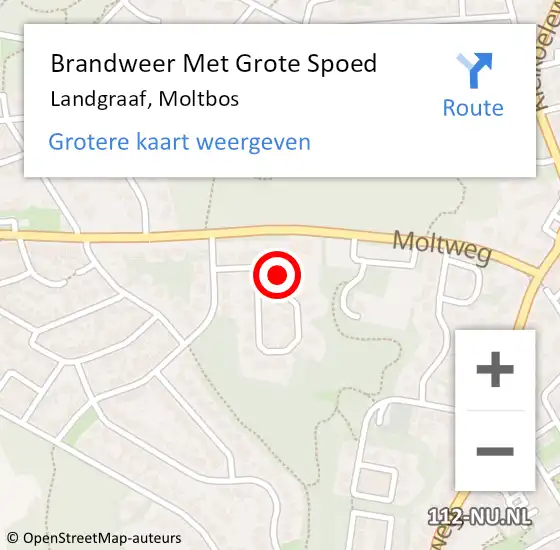 Locatie op kaart van de 112 melding: Brandweer Met Grote Spoed Naar Landgraaf, Moltbos op 15 mei 2015 14:48