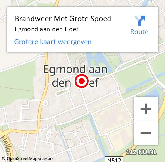 Locatie op kaart van de 112 melding: Brandweer Met Grote Spoed Naar Egmond aan den Hoef op 15 mei 2015 17:01