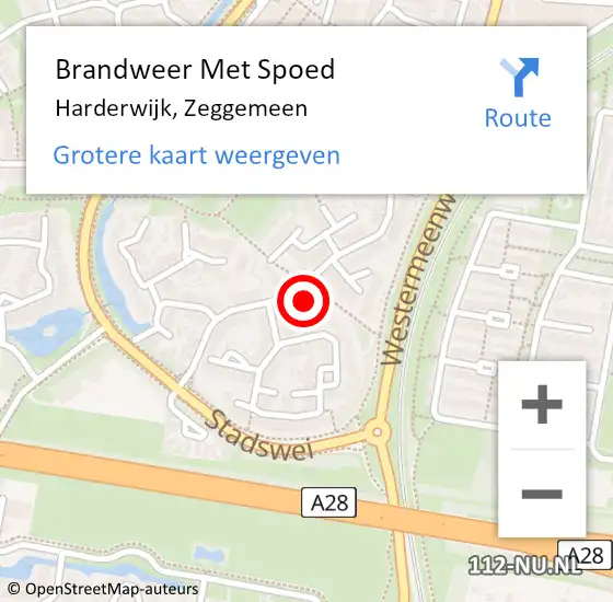 Locatie op kaart van de 112 melding: Brandweer Met Spoed Naar Harderwijk, Zeggemeen op 15 mei 2015 17:09