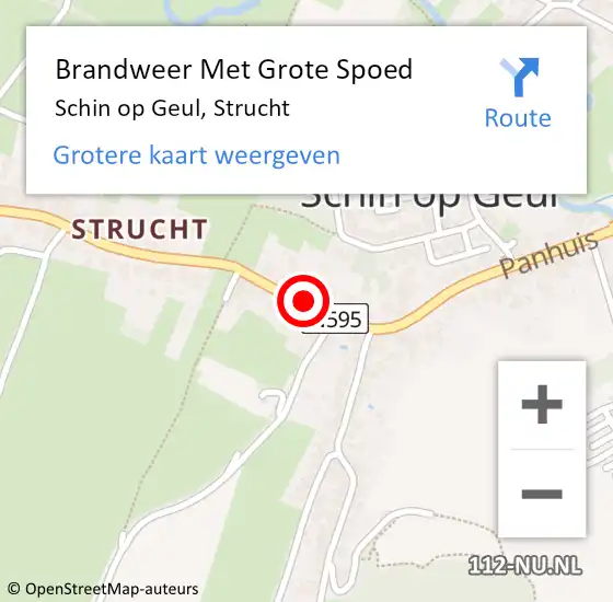 Locatie op kaart van de 112 melding: Brandweer Met Grote Spoed Naar Schin op Geul, Strucht op 15 mei 2015 17:48