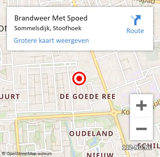 Locatie op kaart van de 112 melding: Brandweer Met Spoed Naar Sommelsdijk, Stoofhoek op 16 mei 2015 03:26