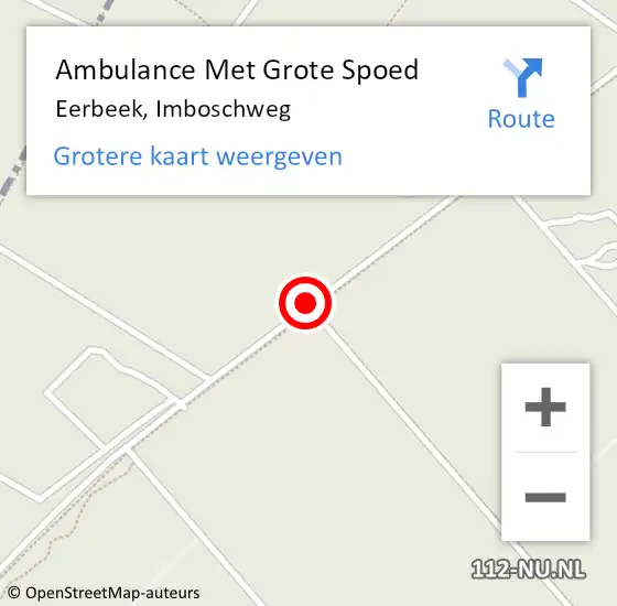 Locatie op kaart van de 112 melding: Ambulance Met Grote Spoed Naar Eerbeek, Imboschweg op 16 mei 2015 15:39