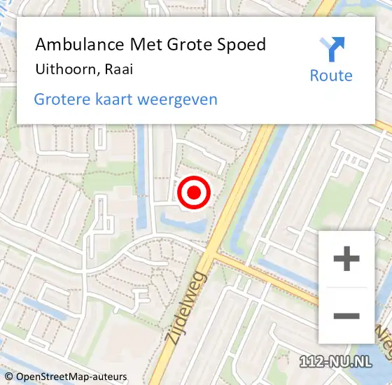 Locatie op kaart van de 112 melding: Ambulance Met Grote Spoed Naar Uithoorn, Raai op 17 mei 2015 06:13