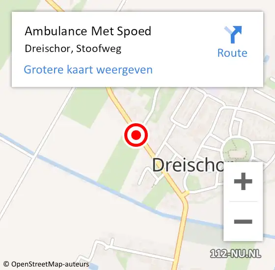 Locatie op kaart van de 112 melding: Ambulance Met Spoed Naar Dreischor, Stoofweg op 17 mei 2015 14:57