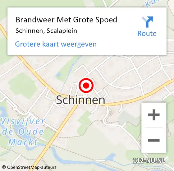 Locatie op kaart van de 112 melding: Brandweer Met Grote Spoed Naar Schinnen, Scalaplein op 19 mei 2015 07:58