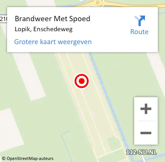 Locatie op kaart van de 112 melding: Brandweer Met Spoed Naar Lopik, Enschedeweg op 19 mei 2015 09:18